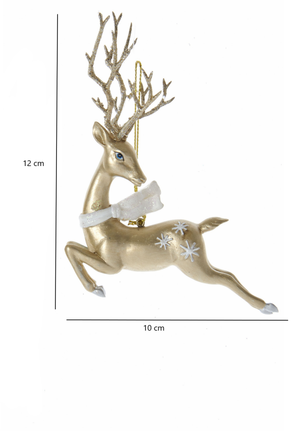 Platinyum Koşan Geyik Yılbaşı Süsü – 12cm - 2