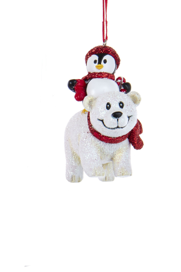 Penguen & Kutup Ayısı Yılbaşı Ağaç Süsü – 9cm - 1