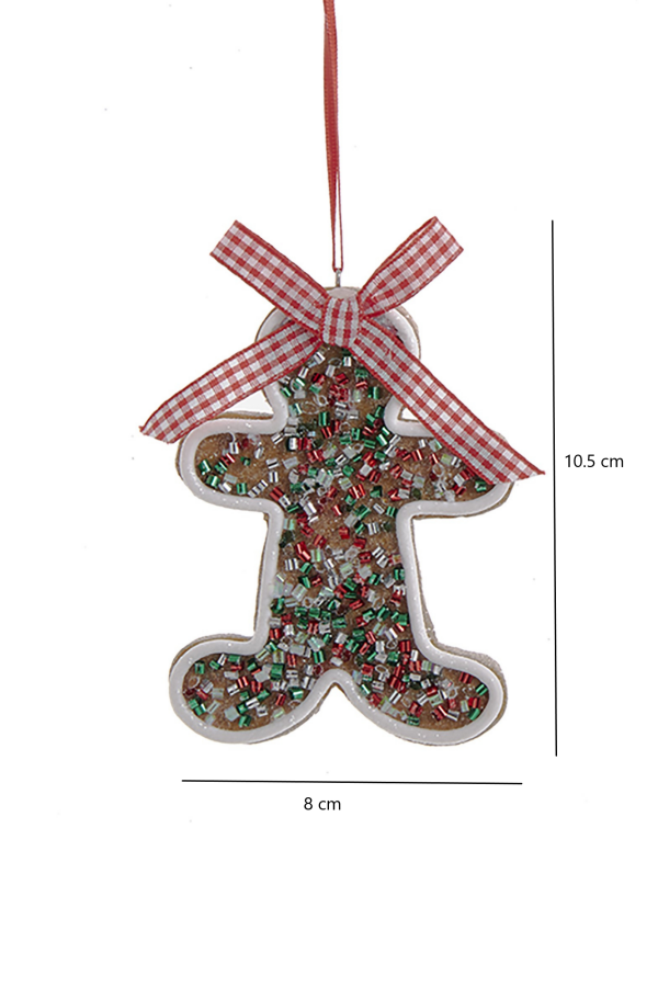 Çok Renkli Gingerbread Man Yılbaşı Süsü – 10,5cm - 2