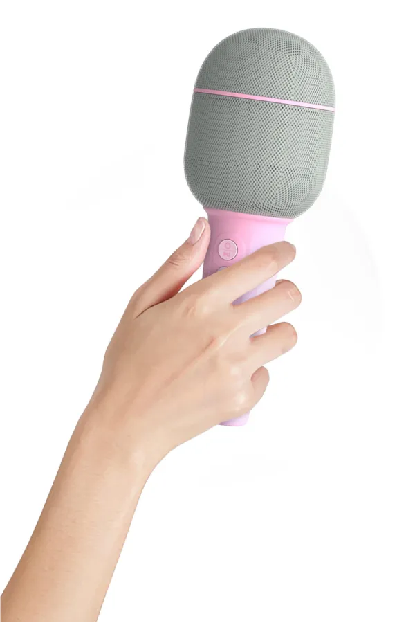5 Farklı Eğlenceli Ses Efektli Karaoke Mikrofon ve Bluetooth Hoparlör - Pembe - 2