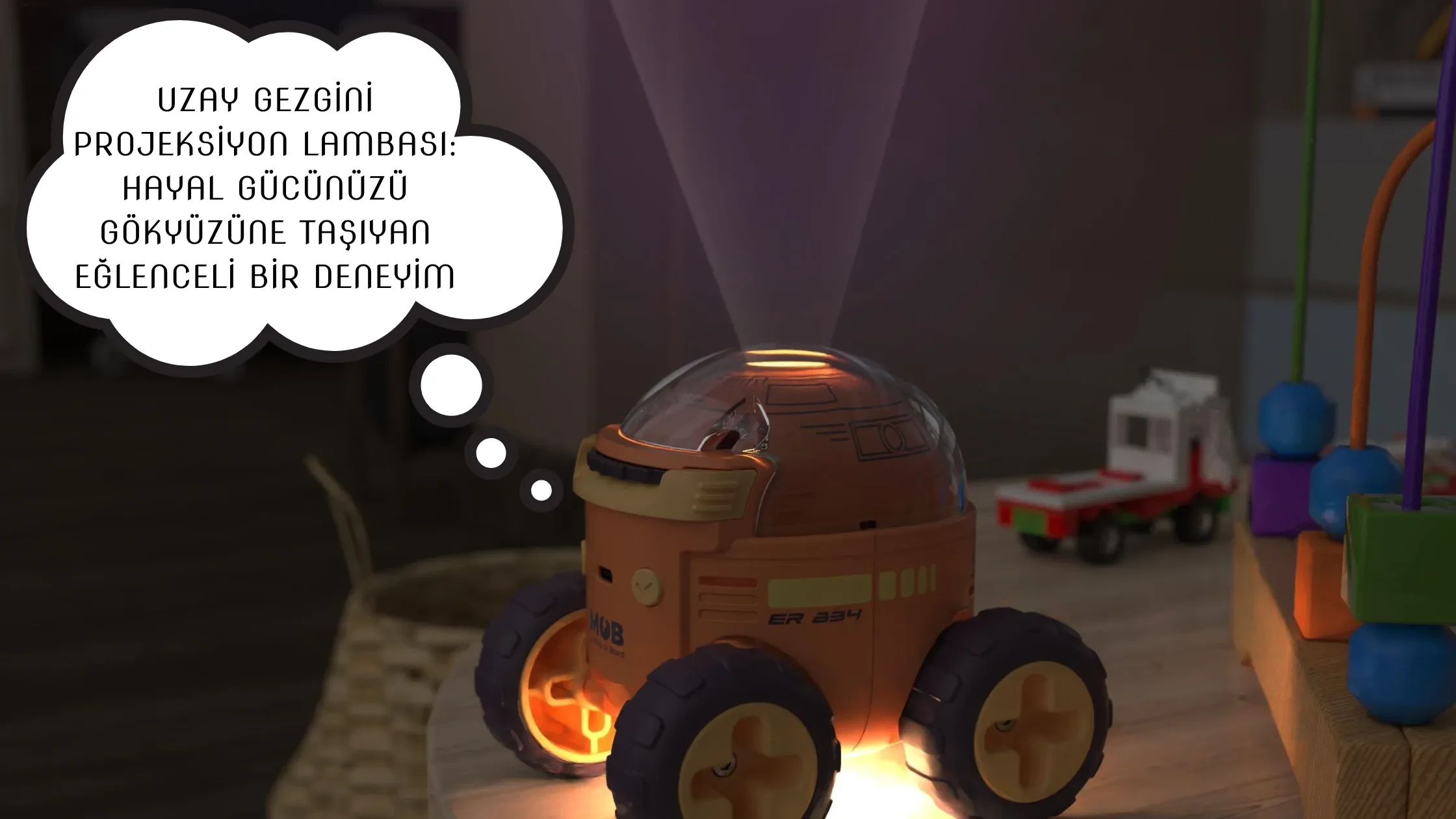 Uzay Gezgini Projeksiyon Lambası: Hayal Gücünüzü Gökyüzüne Taşıyan Eğlenceli Bir Deneyim
