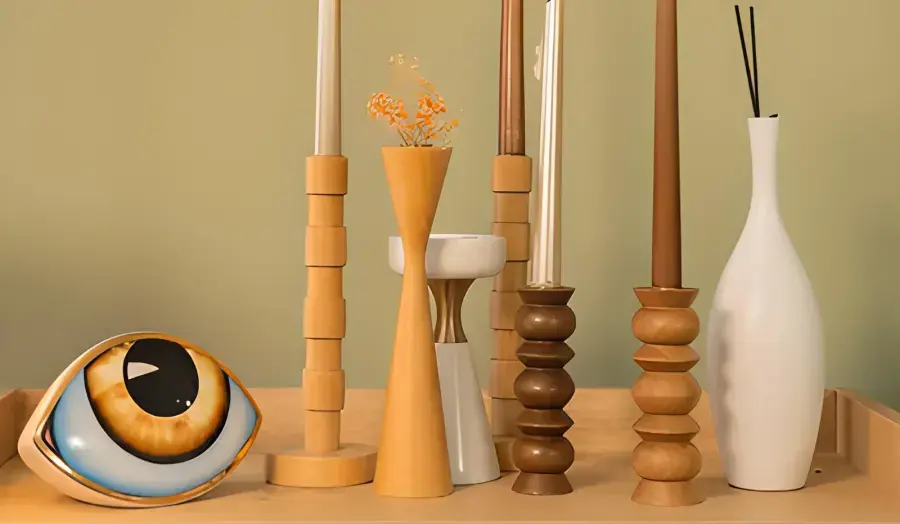 Ahşap Mumluk ve Şamdanlar: Doğal ve Estetik Bir Dokunuş