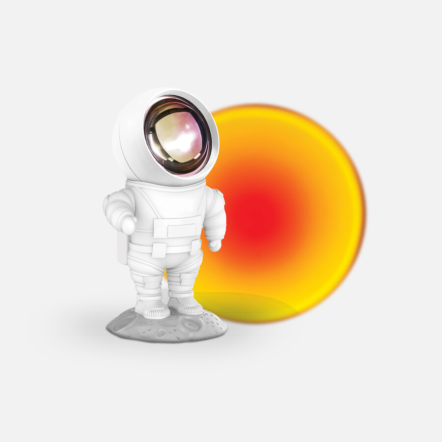 Astronot Projeksiyon Gece Lambası -Turuncu - 1