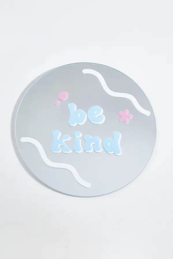 Be kind Yuvarlak Dekoratif Ayna - 1