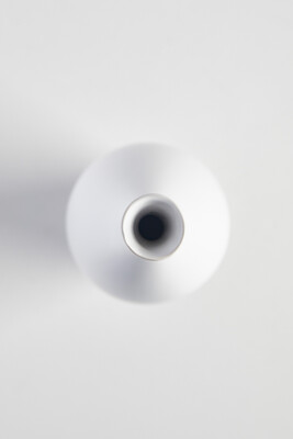 Beyaz Dar Ağızlı Seramik Vazo - 2