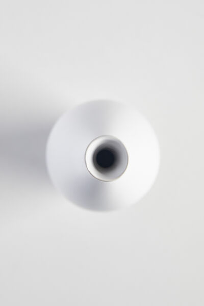 Beyaz Dar Ağızlı Seramik Vazo - 2