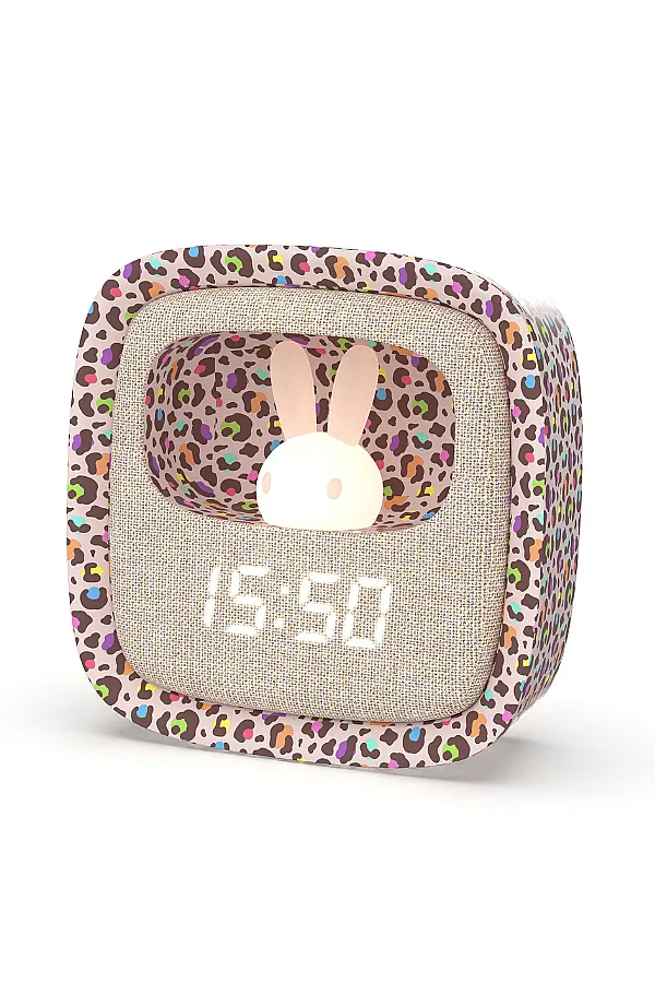 Billy Clock Masaüstü Saat ve Aydınlatma – Gökkuşağı Leopar (Limited Edition) - 2