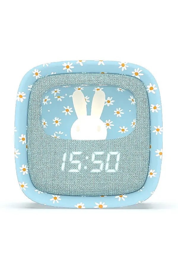 Billy Clock Masaüstü Saat ve Aydınlatma – Mavi Çiçekler (Limited Edition) - 2