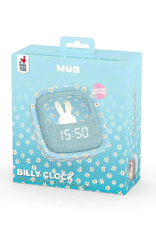 Billy Clock Masaüstü Saat ve Aydınlatma – Mavi Çiçekler (Limited Edition) - 6