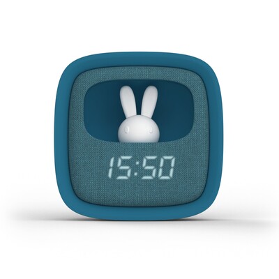 Mavi Tavşan Çocuk Odası Saati ve Gece Lambası - MOB