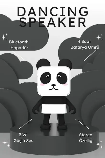 Dans Eden Hayvanlar Bluetooth Hoparlör - Panda - 3