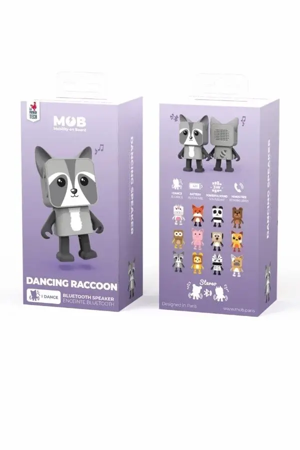 Dans Eden Hayvanlar Bluetooth Hoparlör - Rakun - 5