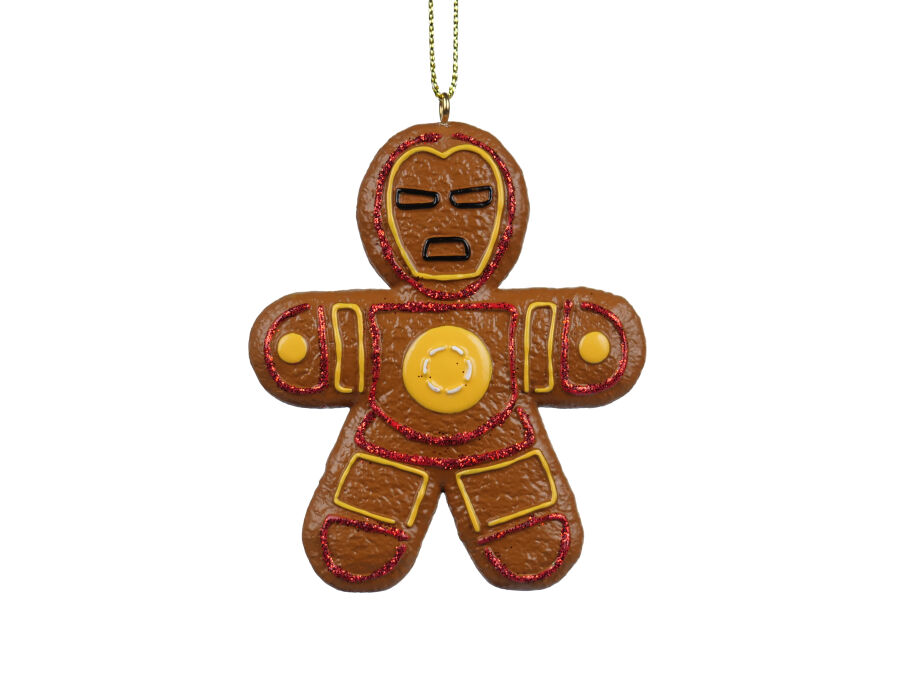 Gingerbread Iron Man Yılbaşı Ağaç Süsü – 8cm - 1