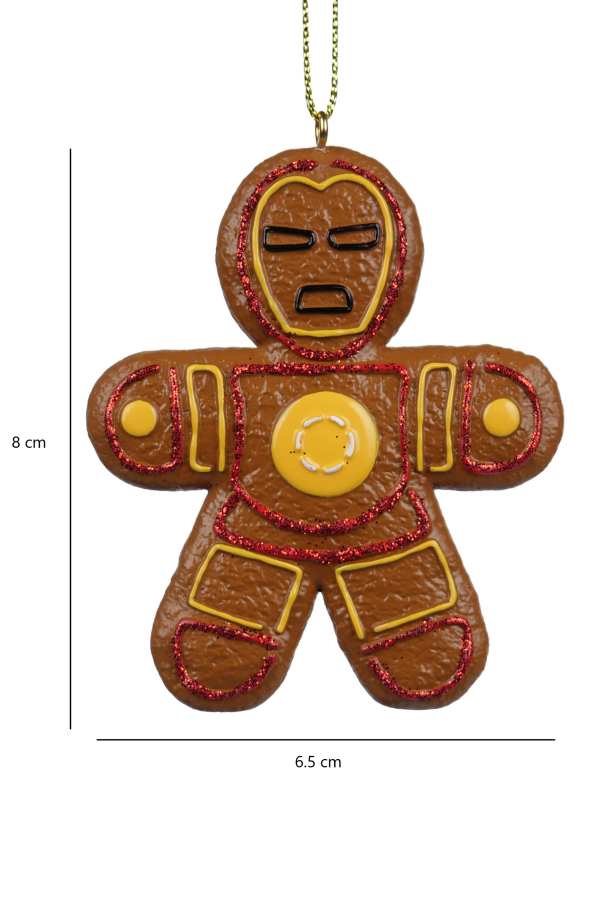 Gingerbread Iron Man Yılbaşı Ağaç Süsü – 8cm - 2