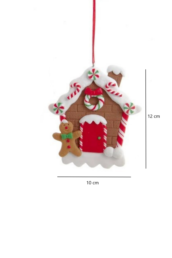 Gingerbread Man House Yılbaşı Süsü – 12cm - 2