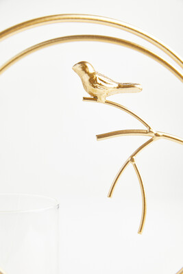 Muhabbet Ortağı Gold Metal Mumluk - 3
