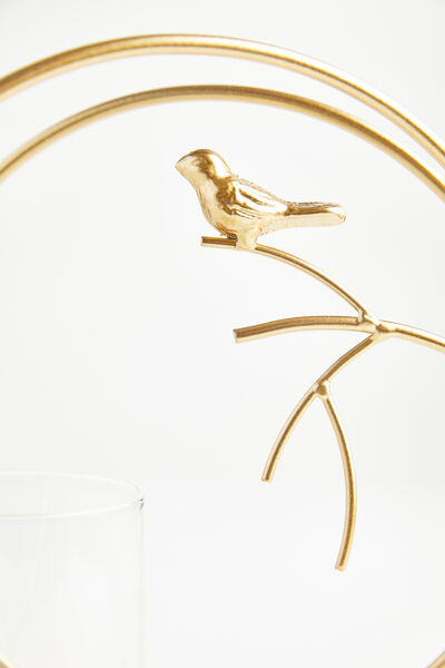 Muhabbet Ortağı Gold Metal Mumluk - 3