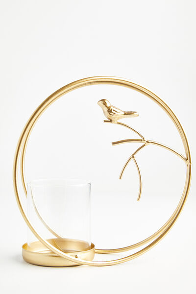 Muhabbet Ortağı Gold Metal Mumluk - 1