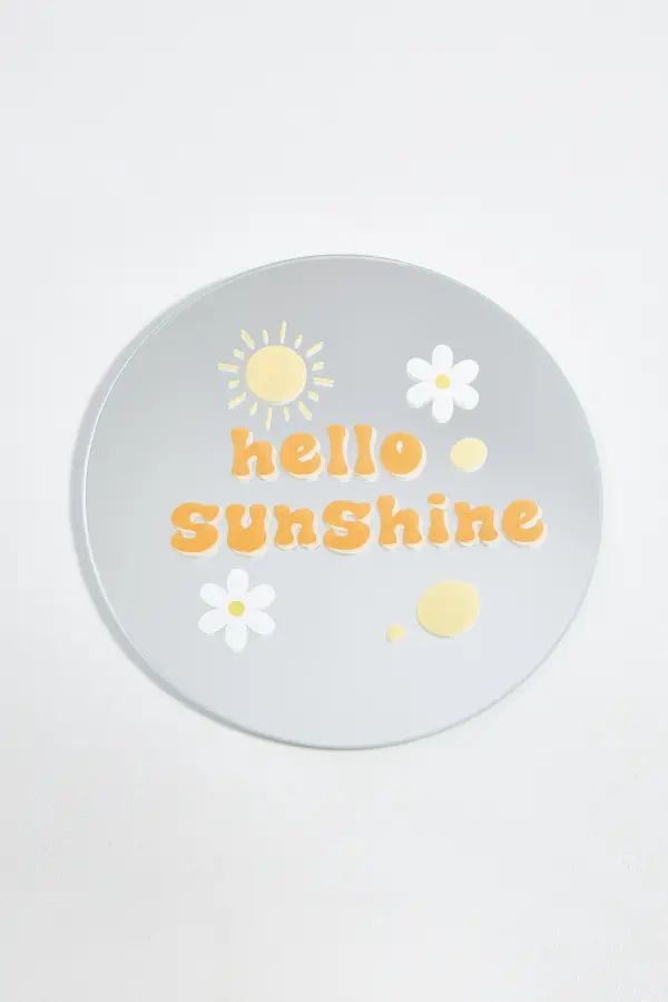 Hello Sunshine Yuvarlak Dekoratif Ayna - 1