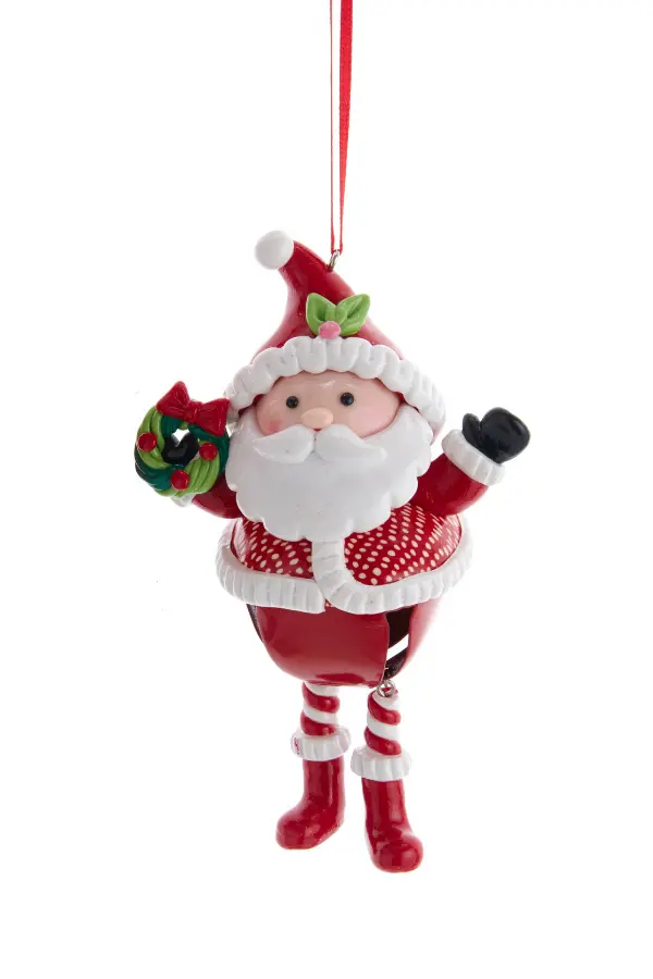 Kırmızı 14 cm Kil Dolgulu Noel Baba Yılbaşı Süsü - 1