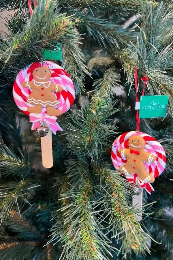 Kırmızı 13 Cm Kil Dolgulu Zencefilli Kurabiye Kız Lolipop Yılbaşı Süsü - 2