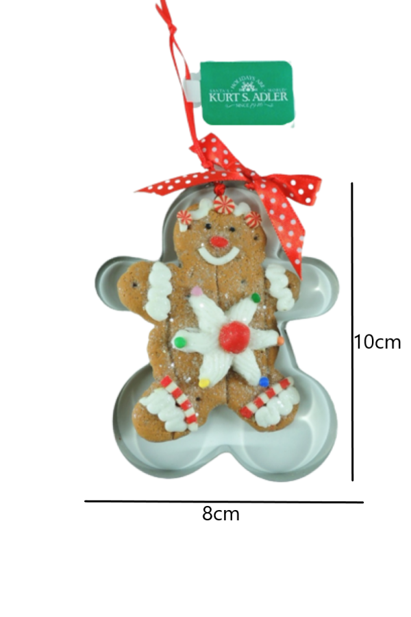 Kurabiye Kalıbı İçerisinde Renkli Gingerbread Man Yılbaşı Süsü – 10cm - 3