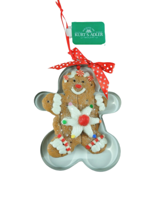 Kurabiye Kalıbı İçerisinde Renkli Gingerbread Man Yılbaşı Süsü – 10cm - 4
