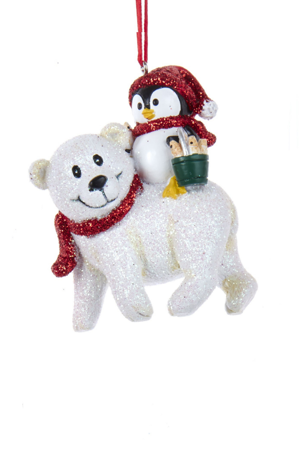 Kutup Ayısı & Penguen Yılbaşı Ağaç Süsü – 9cm - 1