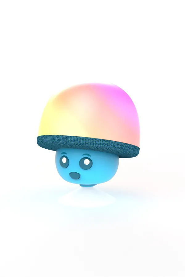 Mega Mush Işıklı Bluetooth Hoparlör - Mavi - 1