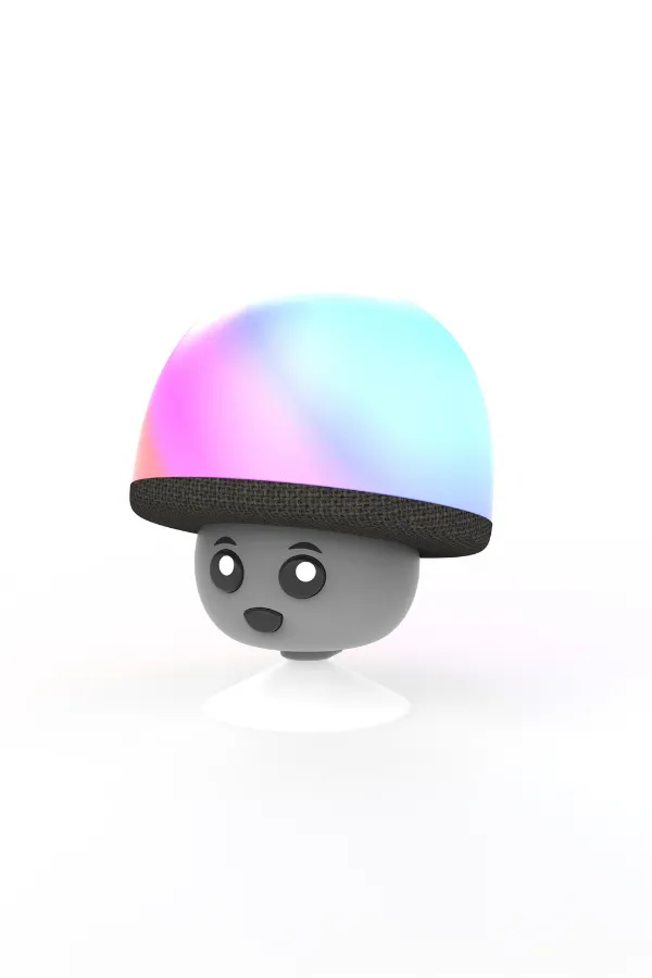 Mega Mush Işıklı Bluetooth Hoparlör - Siyah - 1