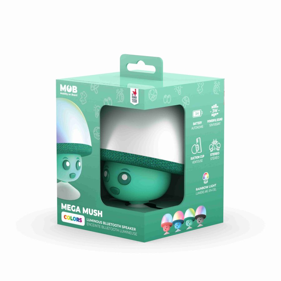 Mega Mush Işıklı Bluetooth Hoparlör - Yeşil - 4