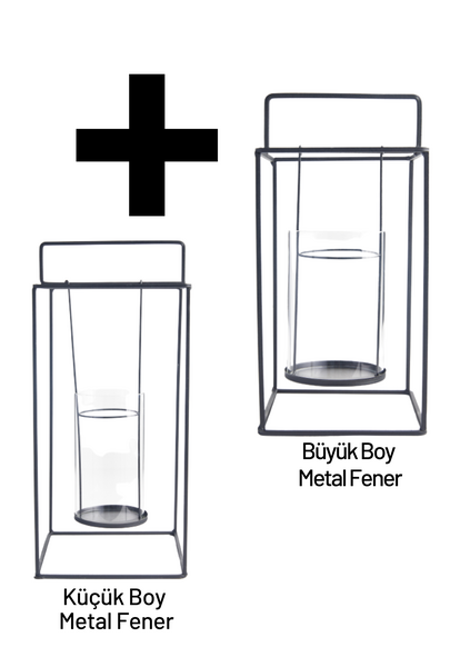 Metal Fener 2li Set - 2