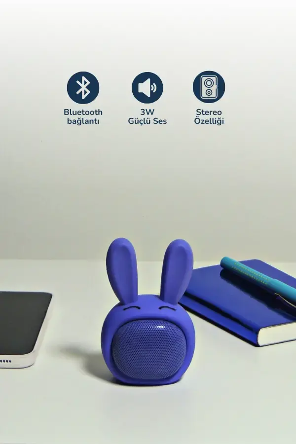 Mor Tavşan Kablosuz Bluetooth Hoparlör - 2