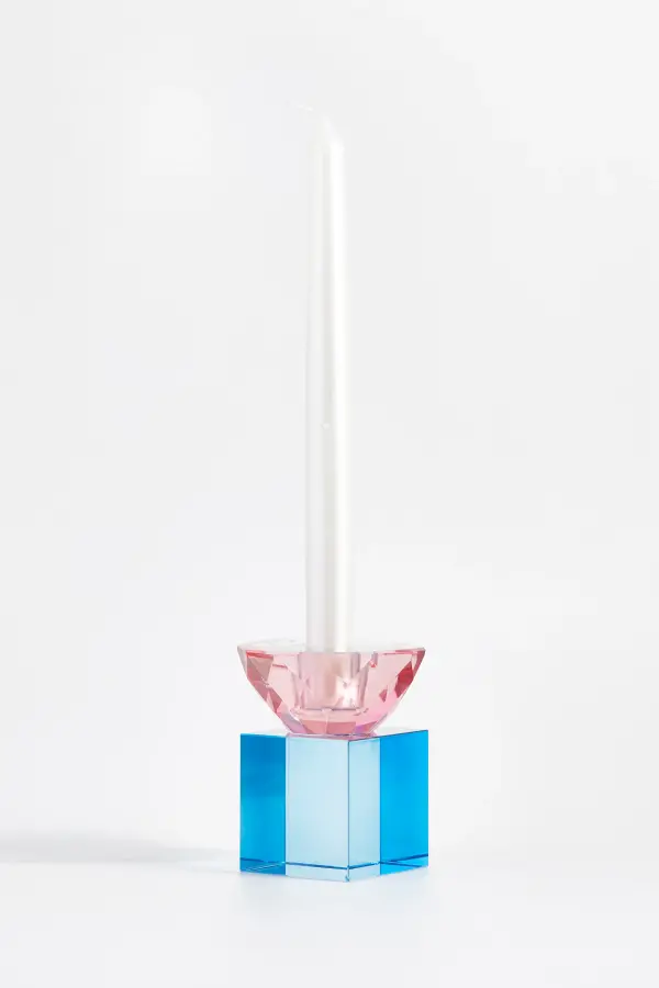 Paris Kristal Cam Şamdan – Mini Boy Renkli - 1