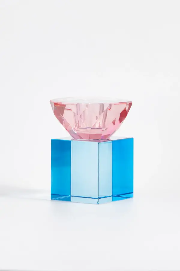 Paris Kristal Cam Şamdan – Mini Boy Renkli - 2