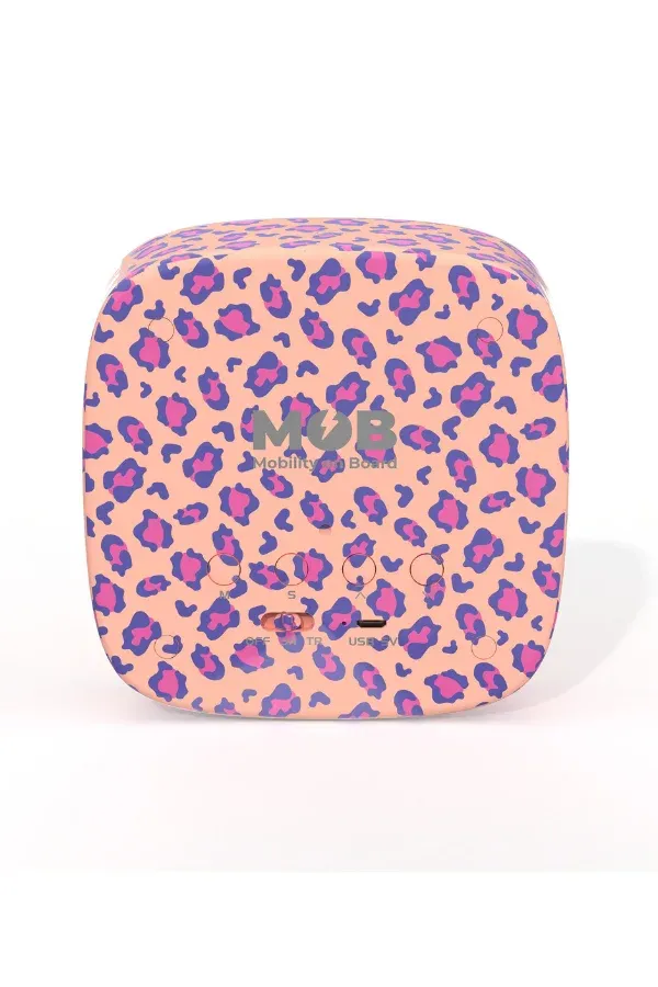 Pembe Leopar Desenli Tavşan Masaüstü Saati ve Gece Lambası - 3