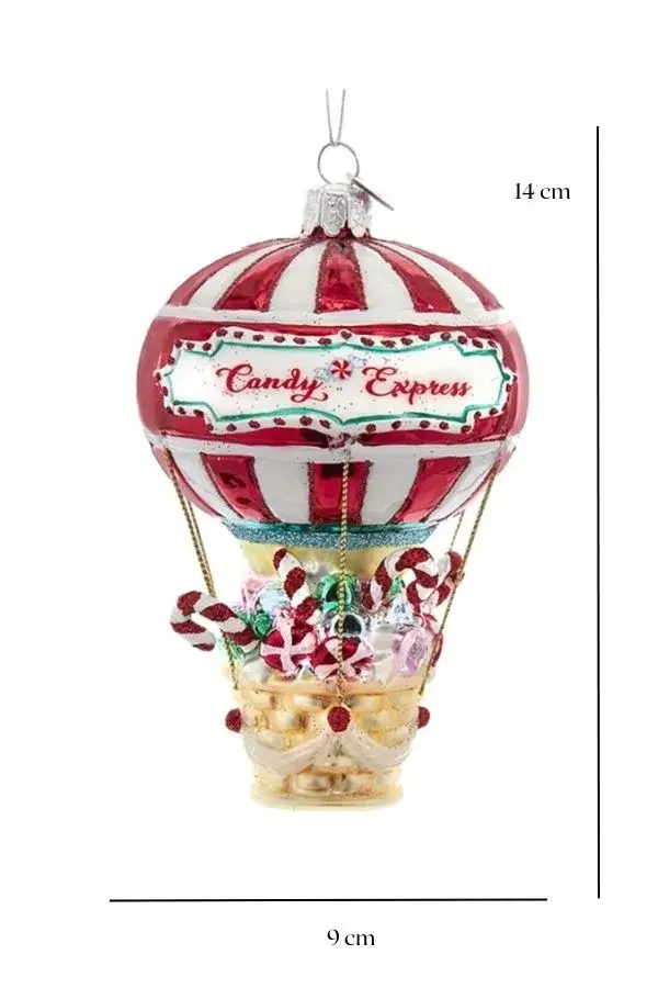 Renkli 14 cm Cam Simli Şekerleme Figürlü Balon Yılbaşı Süsü - 3