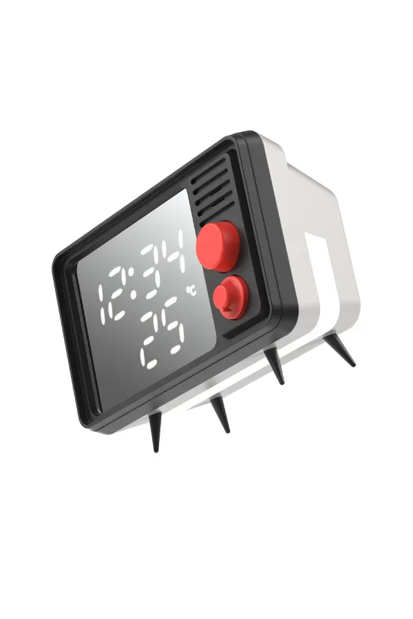 Retro TV Çalar Saat – Gri - 2