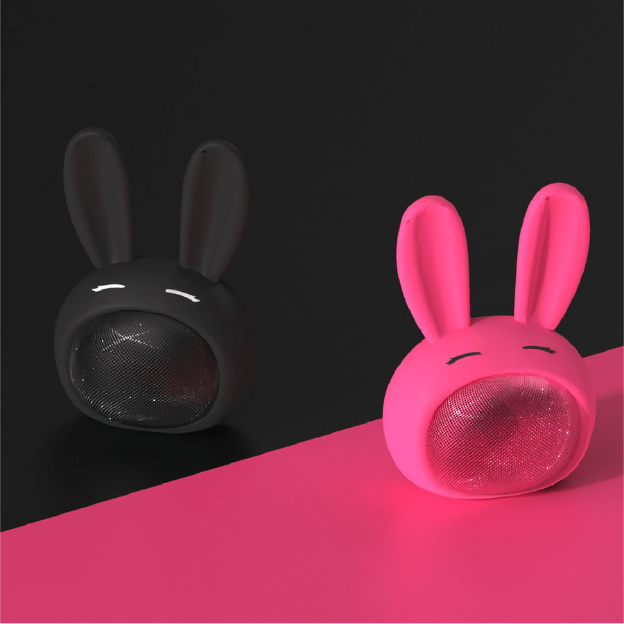 Siyah Tavşan Kablosuz Bluetooth Hoparlör - 2