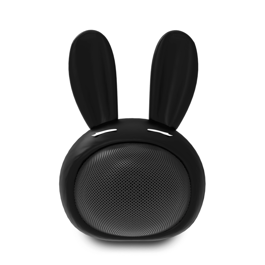 Siyah Tavşan Kablosuz Bluetooth Hoparlör - 1