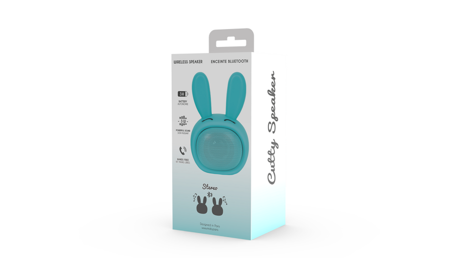 Turkuaz Tavşan Kablosuz Bluetooth Hoparlör - 3