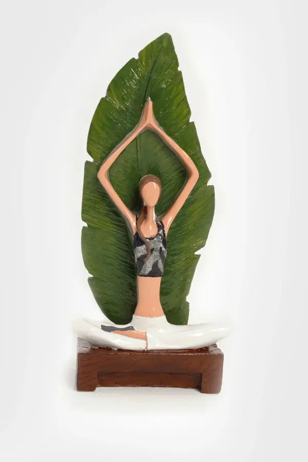 Yoga Yapan Kız – Dekoratif Biblo, Beyaz - 2