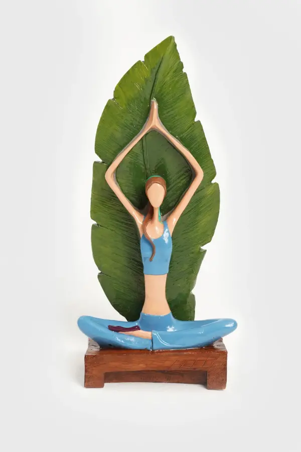 Yoga Yapan Kız – Dekoratif Biblo, Mavi - 2