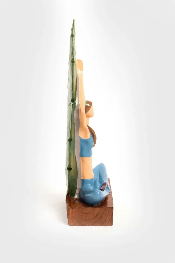 Yoga Yapan Kız – Dekoratif Biblo, Mavi - 4