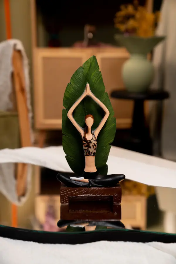 Yoga Yapan Kız – Dekoratif Biblo, Siyah - 1